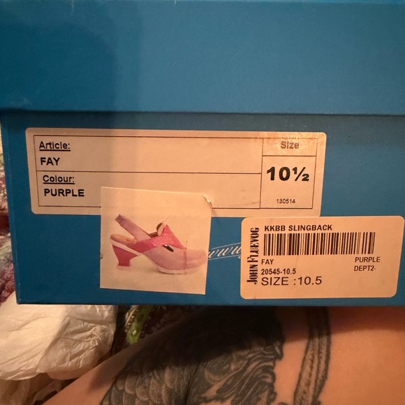Fluevog slingbacks Fay.  Pink/purple colorway.  10.5 - Picture 6 of 6